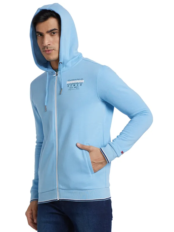 Being Human Regular Fit Men Hooded Hoody-Blue