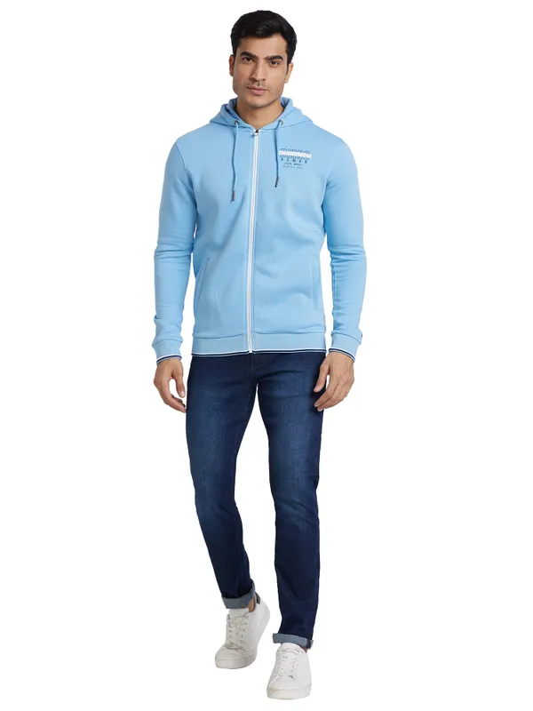 Being Human Regular Fit Men Hooded Hoody-Blue