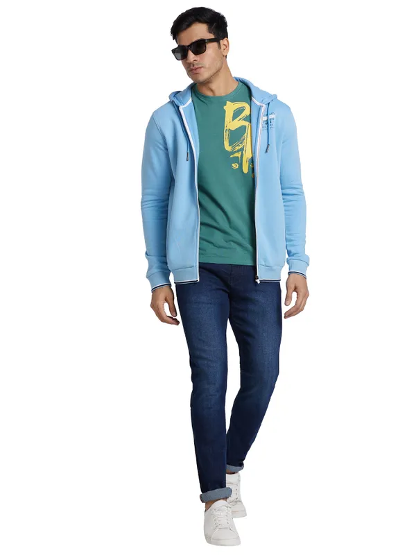 Being Human Regular Fit Men Hooded Hoody-Blue