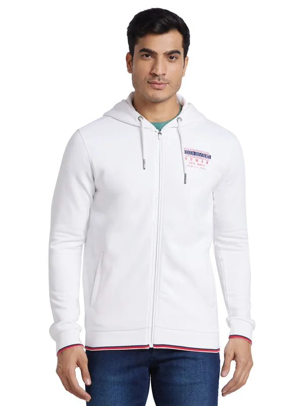 Being Human Regular Fit Men Hooded Hoody-White