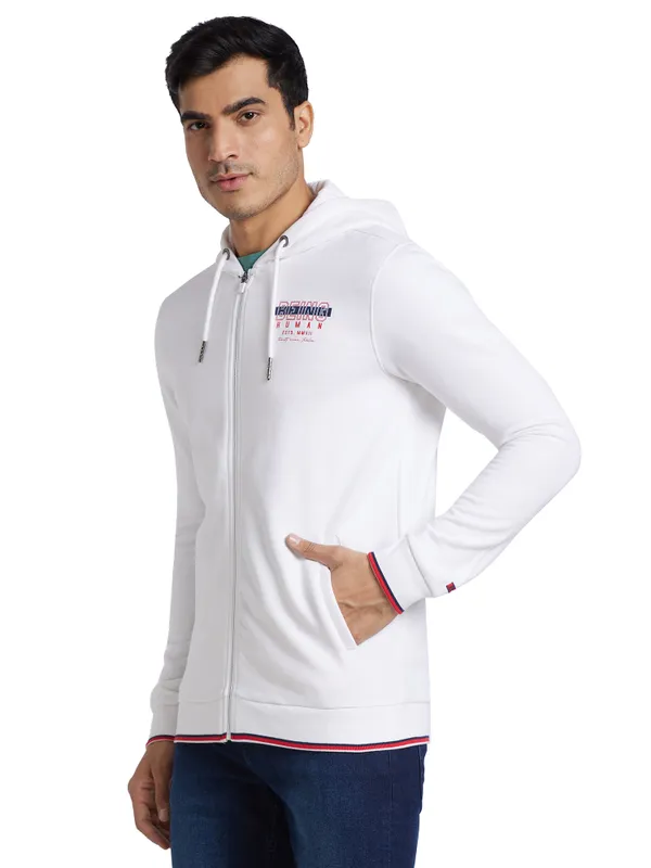 Being Human Regular Fit Men Hooded Hoody-White