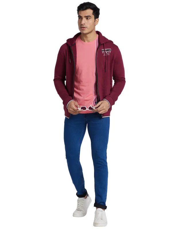 Being Human Regular Fit Men Hooded Hoody-Wine