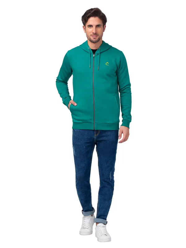 Being Human Regular Fit Men Hooded Hoody-Dk.Green