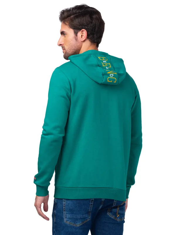 Being Human Regular Fit Men Hooded Hoody-Dk.Green