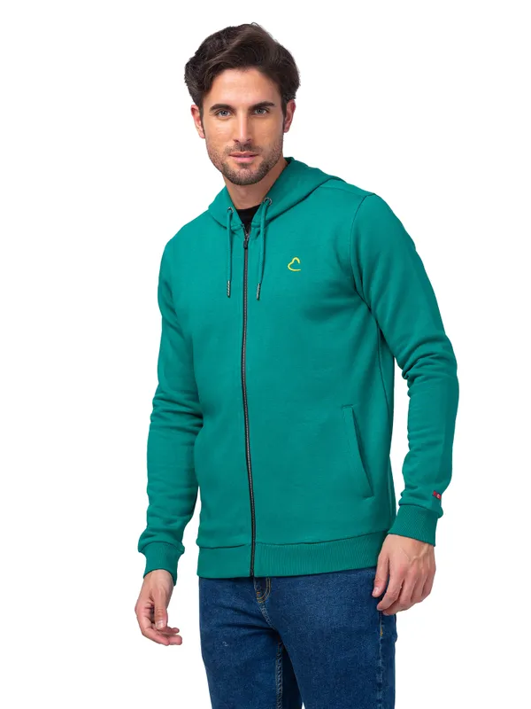 Being Human Regular Fit Men Hooded Hoody-Dk.Green