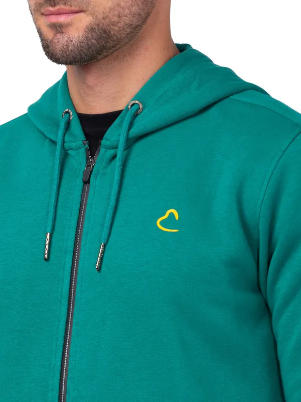 Being Human Regular Fit Men Hooded Hoody-Dk.Green