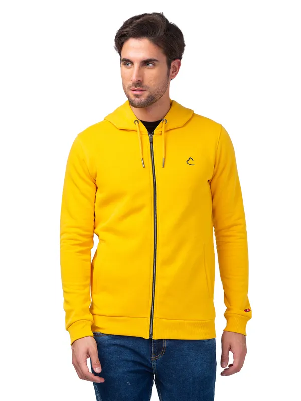 Being Human Regular Fit Men Hooded Hoody-Yellow