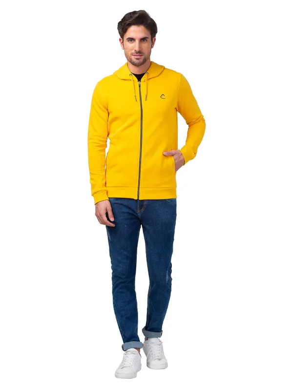 Being Human Regular Fit Men Hooded Hoody-Yellow