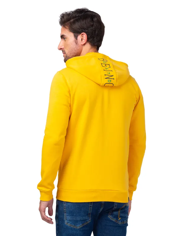 Being Human Regular Fit Men Hooded Hoody-Yellow