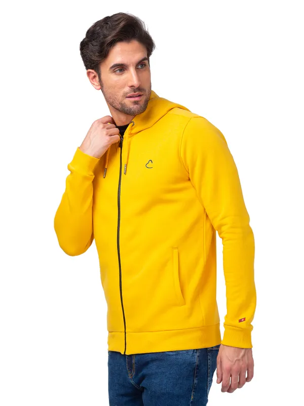 Being Human Regular Fit Men Hooded Hoody-Yellow