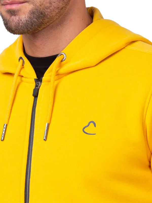 Being Human Regular Fit Men Hooded Hoody-Yellow