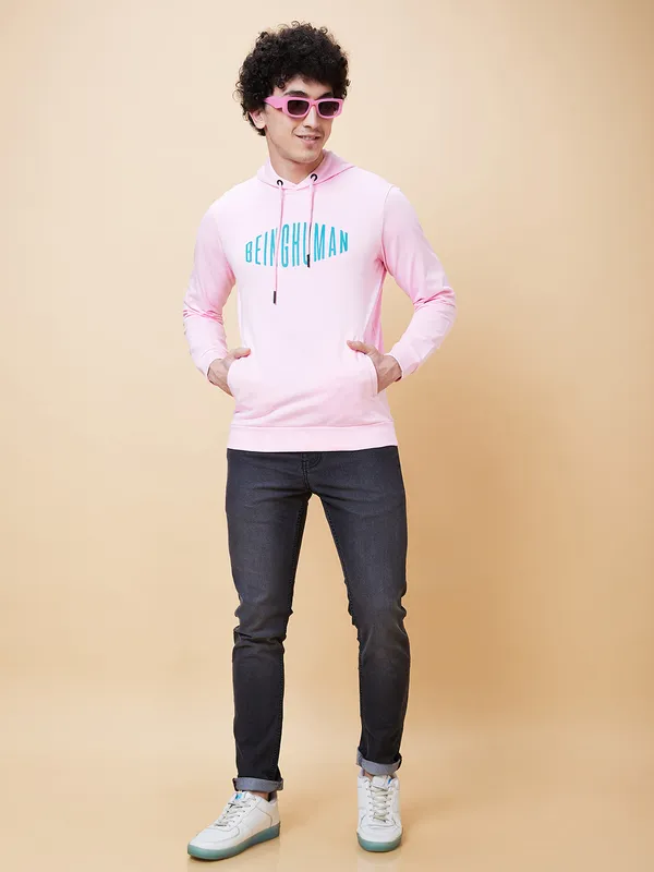 Being Human Men  Hoody-Pink
