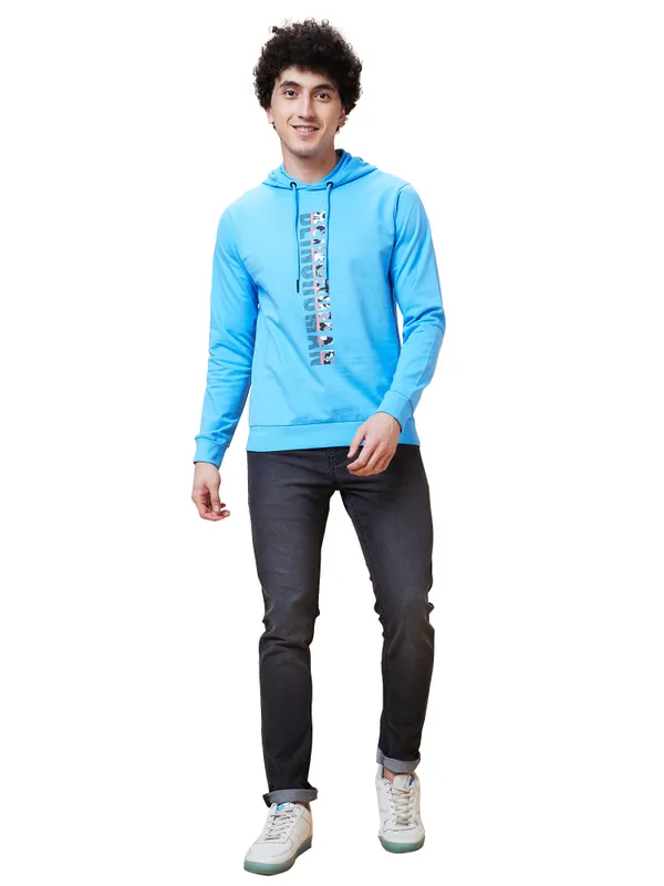 Being Human Clothing Men  Hoody-Light Blue