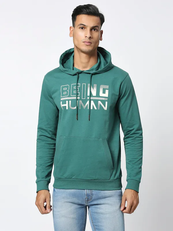 Being Human Clothing Men  Hoody-Evergreen