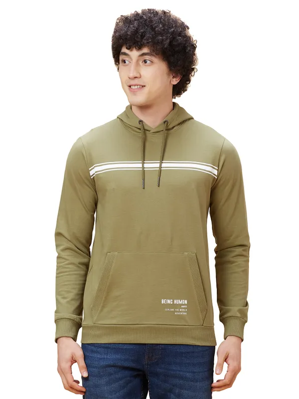 Being Human Clothing Men  Hoody-Olive