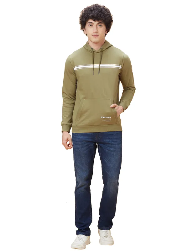 Being Human Clothing Men  Hoody-Olive