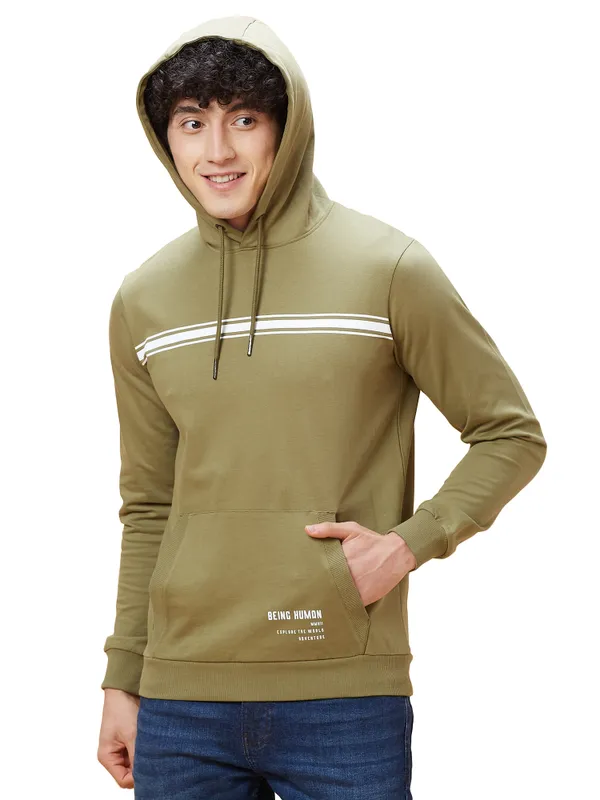 Being Human Clothing Men  Hoody-Olive
