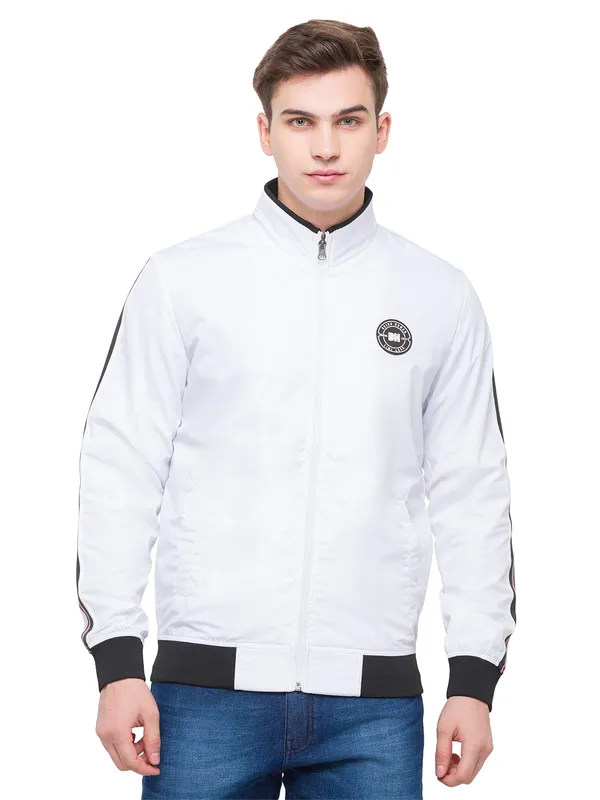 Being Human Regular Fit Men Collared Jackets-White