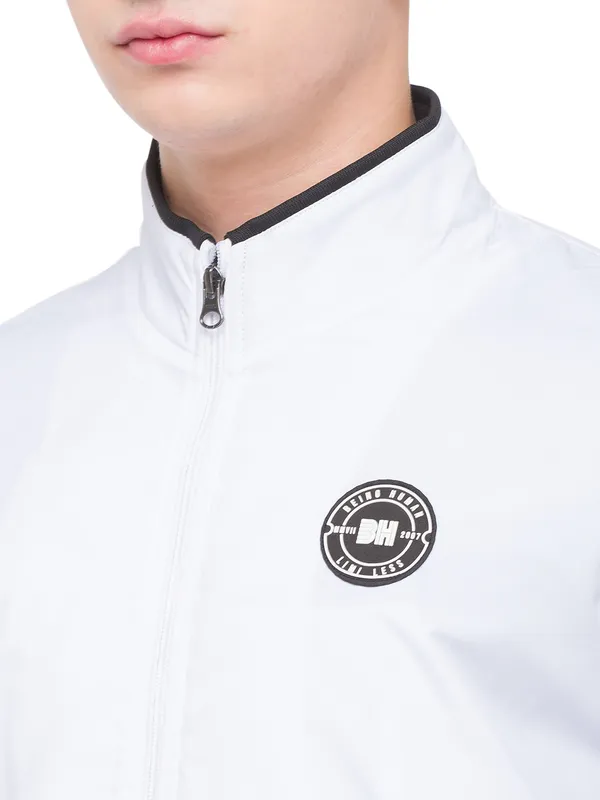 Being Human Regular Fit Men Collared Jackets-White