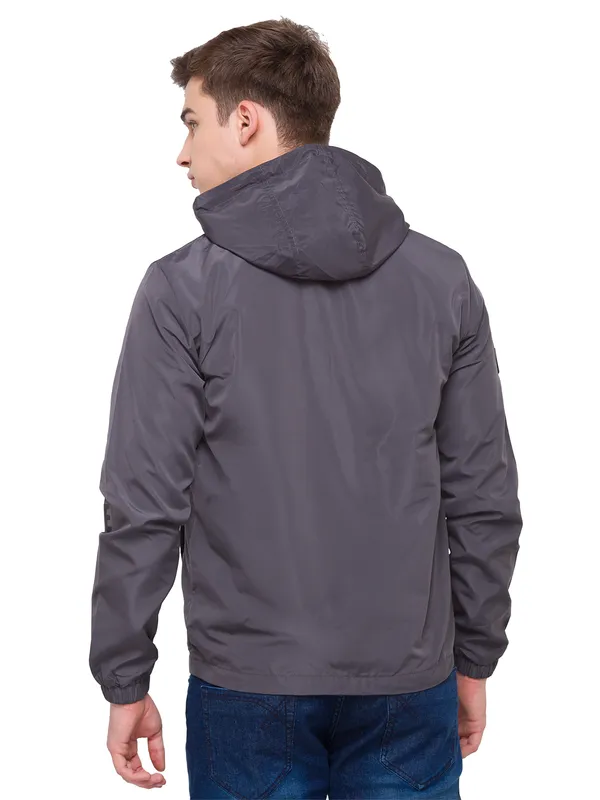 Being Human Regular Fit Men Collared Jackets-Charcoal