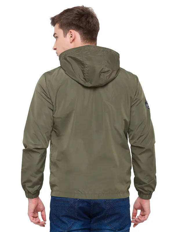 Being Human Regular Fit Men Collared Jackets-Olive