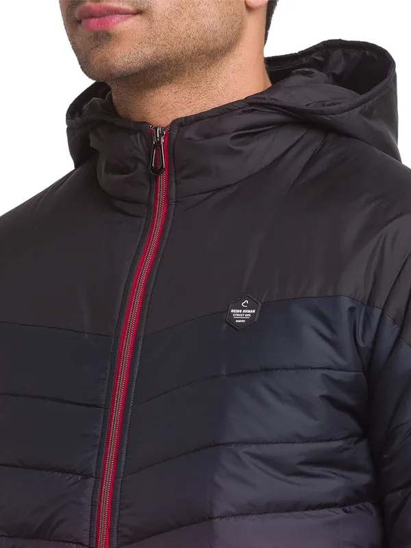 Being Human Clothing Men Regular Fit Collared Jackets-Black/Wine