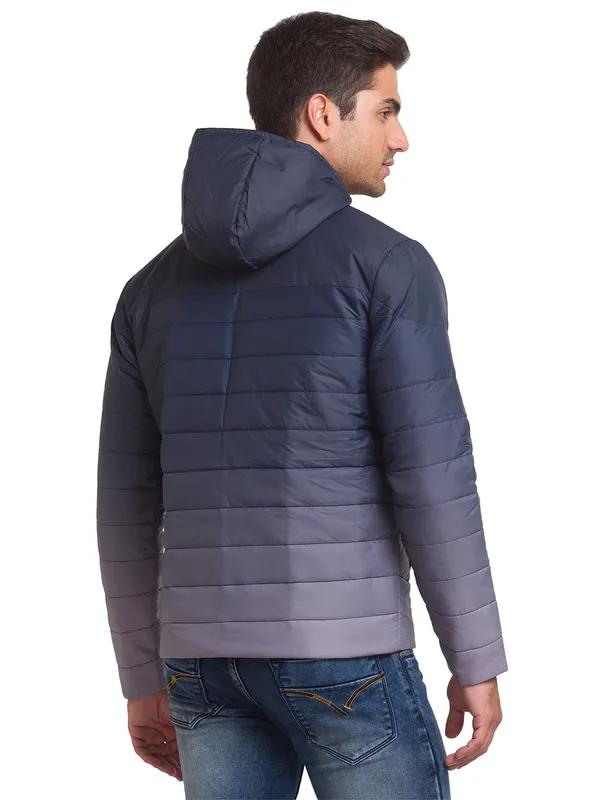 Being Human Clothing Men Regular Fit Collared Jackets-Navy/Grey