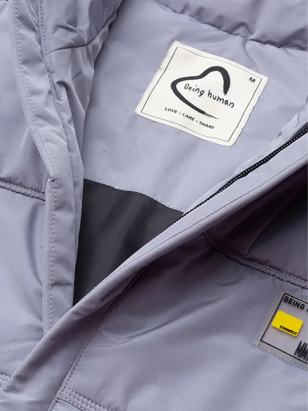 Being Human Clothing Men Regular Fit Collared Jackets-Grey