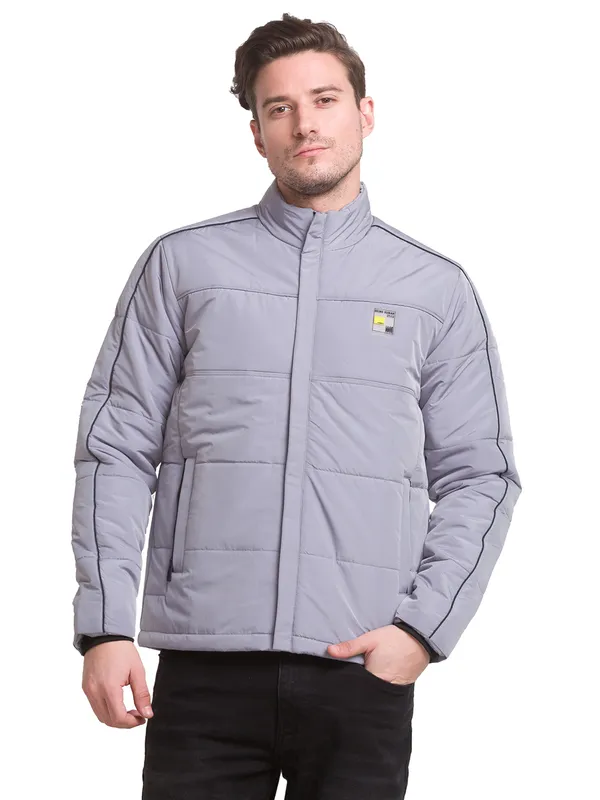 Being Human Clothing Men Regular Fit Collared Jackets-Grey