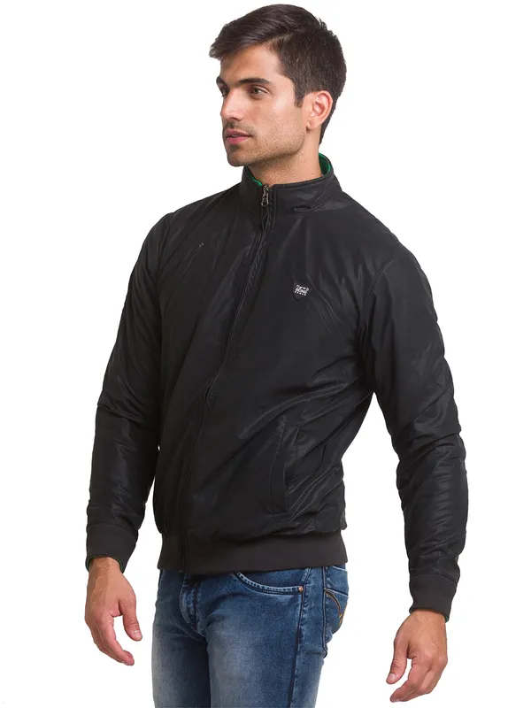 Being Human Regular Fit Men Collared Jackets-Black