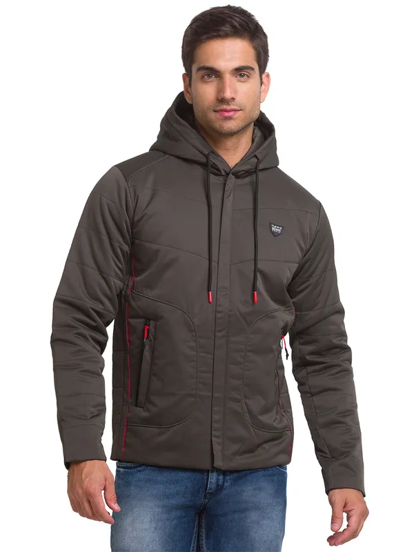 Being Human Regular Fit Men Collared Jackets-Olive