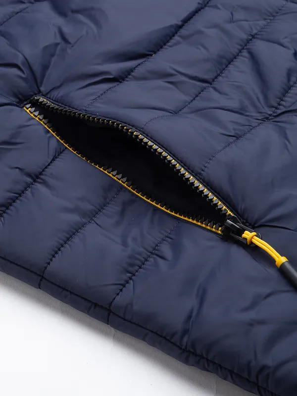 Being Human Regular Fit Men Collared Jackets-Navy