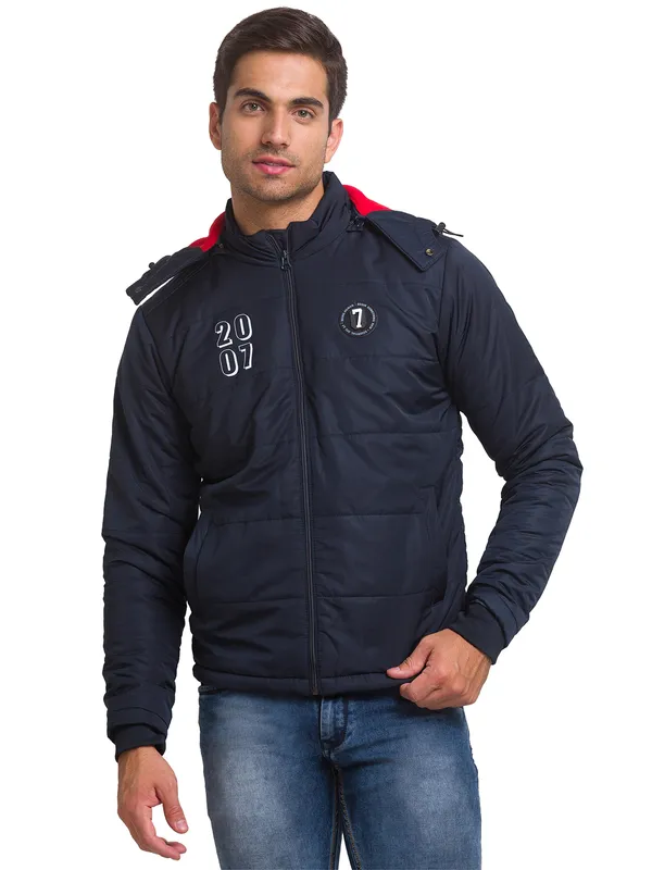 Being Human Clothing Men Regular Fit Collared Jackets-Navy