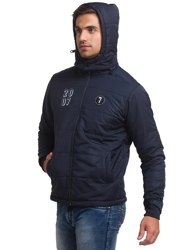 Being Human Clothing Men Regular Fit Collared Jackets-Navy