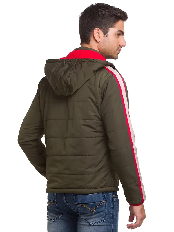 Being Human Regular Fit Men Collared Jackets-Olive