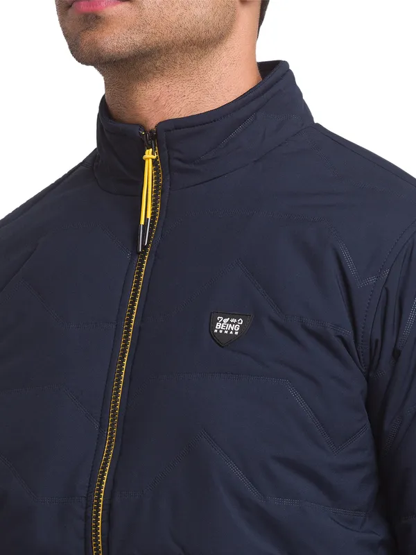 Being Human Clothing Men Regular Fit Collared Jackets-Navy