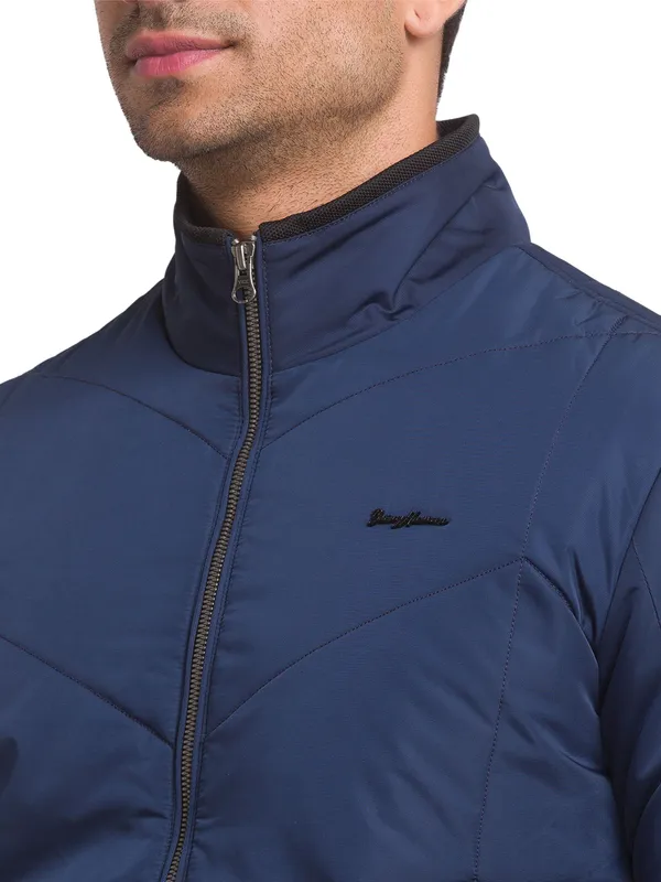 Being Human Regular Fit Men Collared Jackets-Navy