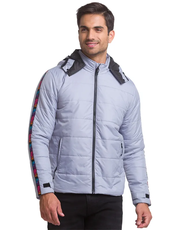 Being Human Regular Fit Men Collared Jackets-Grey