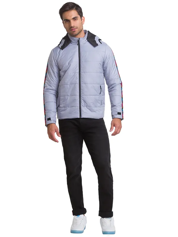 Being Human Regular Fit Men Collared Jackets-Grey