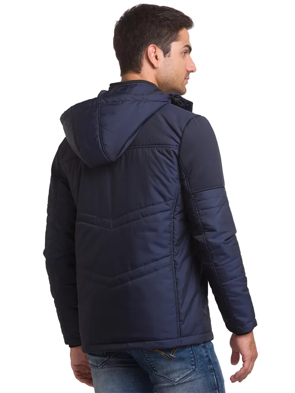 Being Human Clothing Men Regular Fit Collared Jackets-Navy