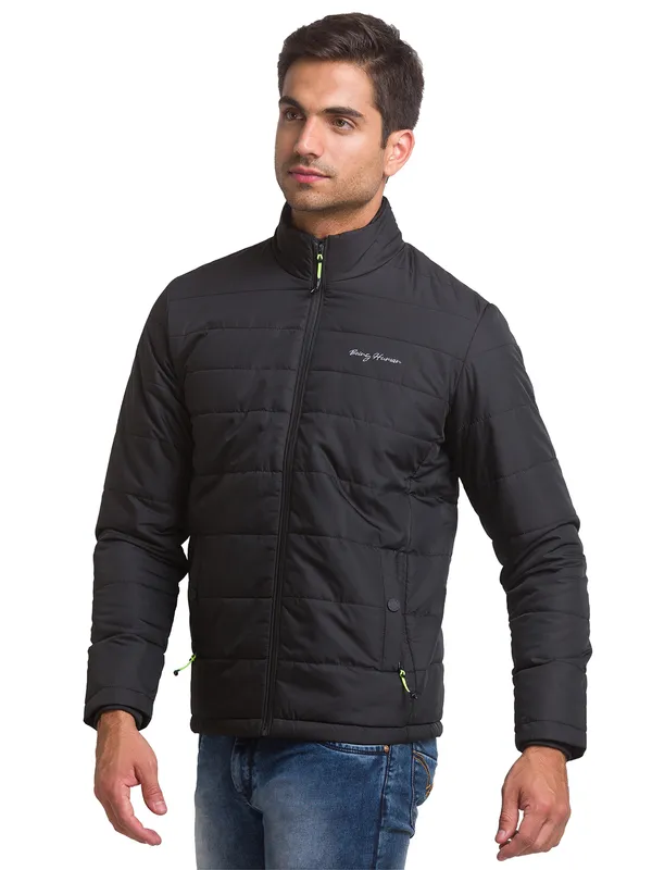 Being Human Regular Fit Men Collared Jackets-Black