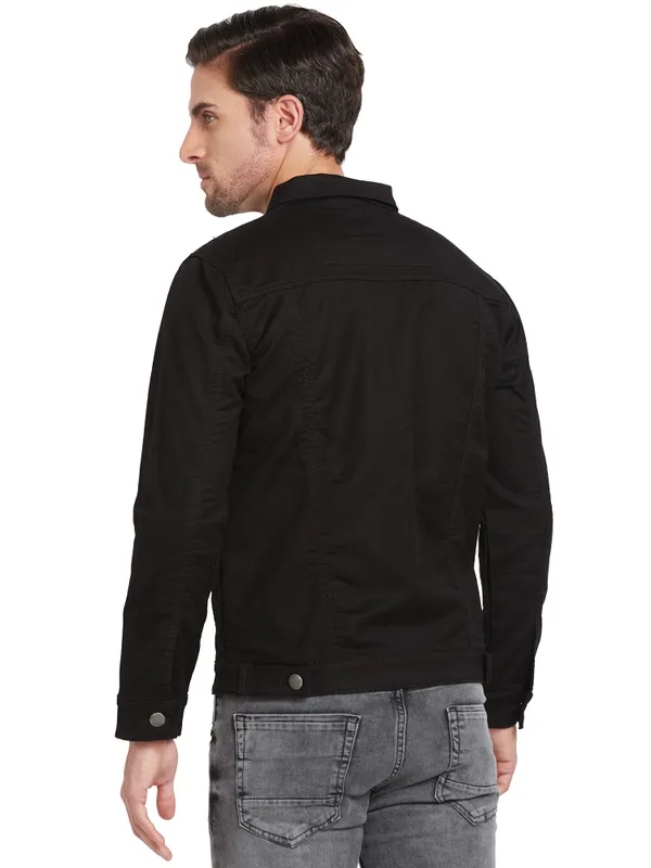 Being Human Regular Fit Men Collared Jackets-Black