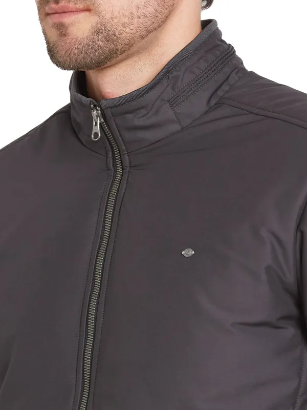 Being Human Regular Fit Men Collared Jackets-Graphite