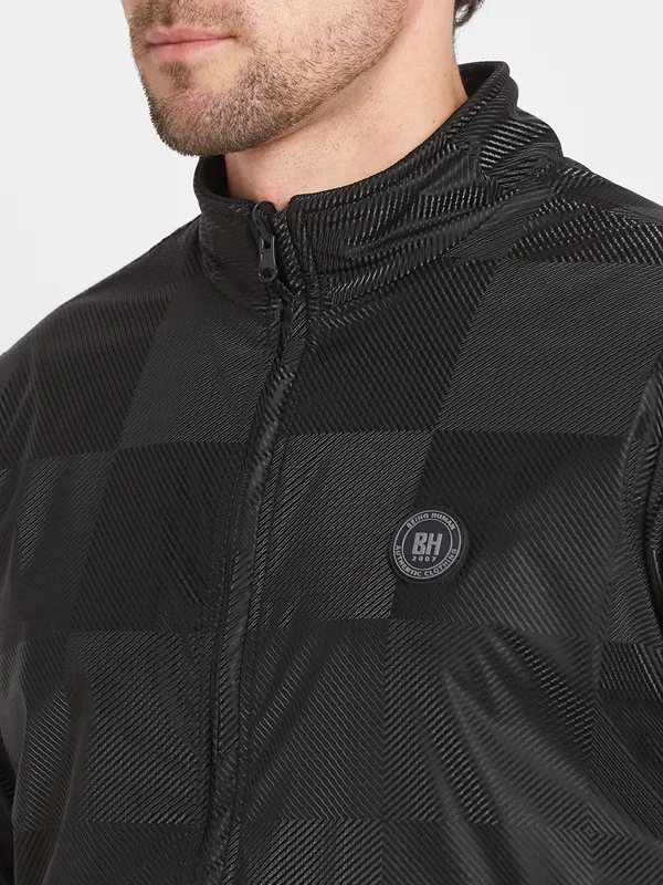 Being Human Clothing Men Regular Fit Collared Jackets-Black