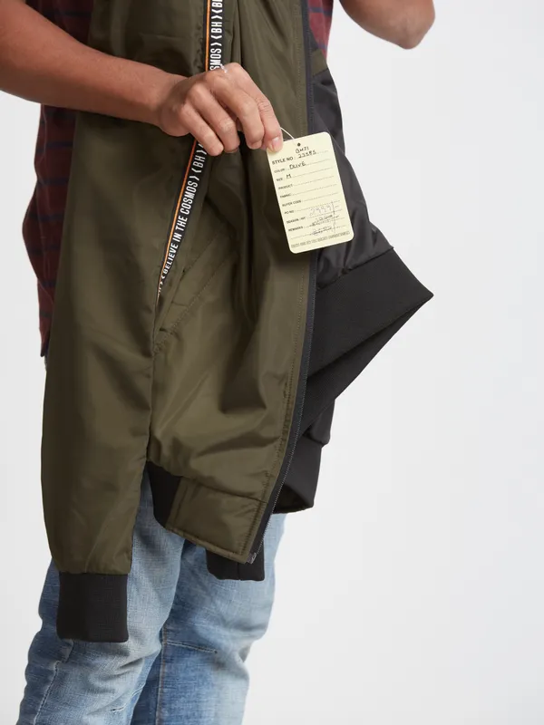 Being Human Regular Fit Men Collared Jackets-Olive