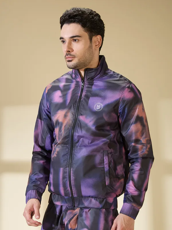 Being Human Men None Jackets-Black/Purple