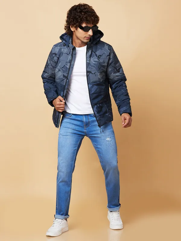 Being Human Clothing Mens-Top Jackets Grey/Blue