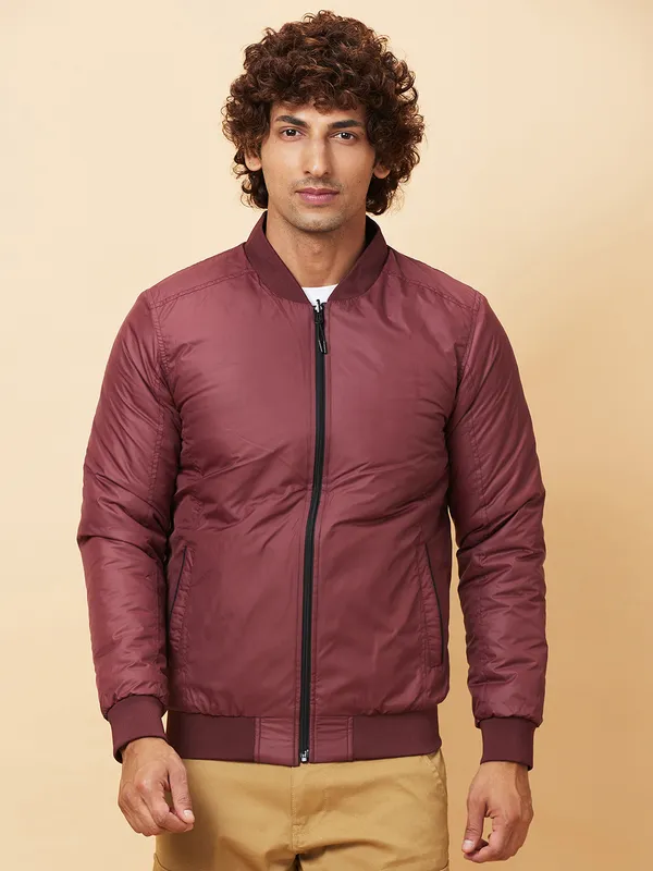 Being Human Mens-Top Jackets Wine