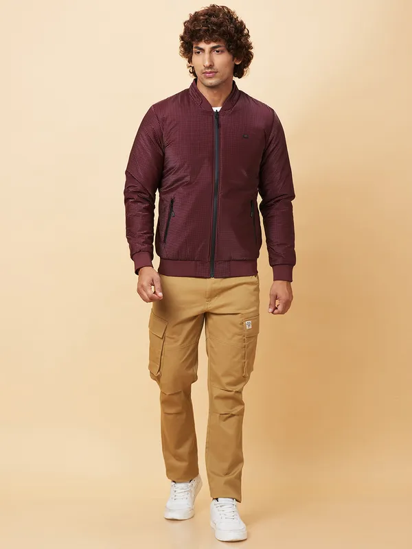 Being Human Mens-Top Jackets Wine