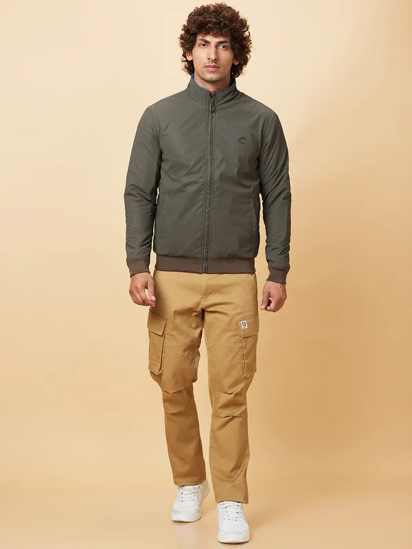 Being Human Clothing Mens-Top Jackets Olive